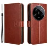 GS Preklopni ovitek za Xiaomi 14 Ultra, denarnica Crazy Horse, rjava