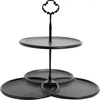 Cosy & Trendy Dvonadstropni kovinski etažer Ellips, 260 mm, dolžina: 280 mm, širina: 270 mm