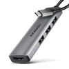 AXAGON HMC-H3A, vozlišče USB 5Gb/s, 3x USB-A, HDMI 4k/30Hz, kabel USB-C 15 cm