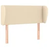 Vidaxl Vzglavje z ušesi krem 103x23x78/88 cm blago