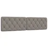 Vidaxl Blazina za vzglavje taupe 200 cm blago