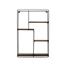 Hanah Home Lotus 1 Zidna polica, Braon-crna