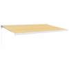 Tenda na uvlačenje žuto-bijela 5 x 3 m od tkanine i aluminija
