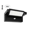 LED spoljašnje zidno svetlo sa senzorom LED/20W/230V 3000/4000/6500K IP54 crna