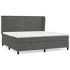 Vidaxl Box spring postelja z vzmetnico temno siva 200x200 cm žamet