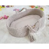 shumee Nosilec za punčke Moses Basket boho bombaž - svetlo bež