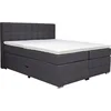 Carryhome POSTELJA BOXSPRING 160 cm x 200 cm , tekstil temno siva