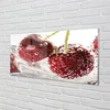 tulup.si Slika na steklu Mokre češnje 100x50 cm 4 obešalnika