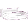 Krevet s oprugama i madracem svjetlosivi 200x200 cm baršunasti