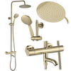 REA-P5960 - Tušni komplet s termostatsko baterijo LUNGO DIAMOND, zlata
