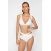 Trendyol Bridal Ecru Triangle Cut Out/Windowed Bikini Top