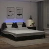 Okvir kreveta Viana s LED-om bez madracacrno-bijeli 180 x 200 cm