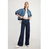 Trendyol Dark Blue High Waist Wide Leg Jeans