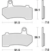 Zavorne ploščice TRW ZF KH409 sinter street harley-davidson 1130/1250/1584/1690/1750/1800/1870/1923 06-21, ZADNJA