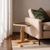 Hanah Home pomoćni sto Opus Ucgen 46, 46 cm, hrast / crni mermer