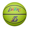 Wilson NBA TEAM NEON LOS ANGELES LAKERS, košarkaška lopta, zelena WZ4037404XB+