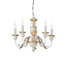 Ideal Lux - Luster na lancu FIRENZE 5xE14/40W/230V prečnik 55 cm bela/zlatna