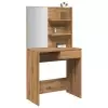 Toaletni stol s ogledalom Artisan hrast 74,5x40x141 cm