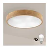 Brilagi - LED stropno svetlo CARVALHO 4xE27/60W/230V hrast, prečnik 57,5 cm