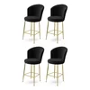 HANAH HOME Set 4 barske stolice Alte Black Gold
