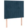 Vidaxl Vzglavje postelje temno modro 80x5x118/128 cm žametno