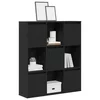 Regal za knjige crni hrasta 89x24x101,5cm od konstruiranog drva