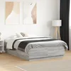 Okvir za krevet s LED svjetlima boja hrasta 120 x 190 cm drveni