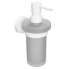 X-ROUND WHITE stenski razpršilnik za milo 230 ml, matirano steklo, bela mat - Bela - Medeninasti - 80x180x100 mm - Sapho - X-ROUND - 24 - Dozator za milo - 80 - 180 - 100 - According to recommendation - 14