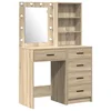 Toaletni stol 2 pcs Smeđa 50 x 41 x 135 cm Konstruirano drvo