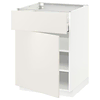 METOD / MAXIMERA Podni element s fiokom/vratima, bela/Veddinge bela, 60x60 cm