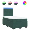 Vidaxl Box spring postelja z vzmetnico temno zelen 120x190 cm žamet