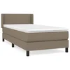 Vidaxl Box spring postelja z vzmetnico taupe 90x190 cm blago