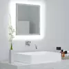 LED kupaonsko ogledalo siva boja betona 40x8,5x37 cm akrilno