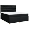 vidaXL vidaXL Box spring postelja z vzmetnico črn 200x200 cm blago, (21308445)
