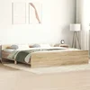 Okvir kreveta s uzglavljem i podnožjem boja hrasta 160 x 200 cm