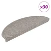 Vidaxl Samolepilne preproge za stopnice sisal 30 kosov 65x21x4 srebrne