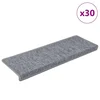 Prostirke za stepenice 30 kom 65x21x4 cm svijetlo sive pravokutne rubove