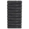 Premium kopalne brisače 10 kos antracit 100x150cm 600gsm bombaž