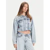 Tommy Jeans Prehodna jakna  marine / moder denim / rdeča / bela