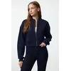 Trendyol Navy Blue Zipper Collar Pocket Detailed Regular/Normal Fit Crop/Short Jacket