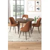 Hanah Home Set Trpezarijski sto i 4 stolice, Terakota