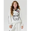 Sinsay - Oversize dukserica na rajsferšlus sa kapuljačom Hello Kitty - krem