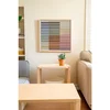WallXpert uramljena MDF slika ARTKARE6, horizontalne pruge u više boja, 48 x 48 cm