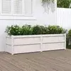 Vrtna sadilica bijela 180x50x50 cm od masivne borovine