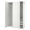 PAX / FORSAND Kombinacija garderobera, bela/bela, 150x60x236 cm