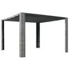 Vidaxl Paviljon s streho poli ratan 300x300x220 cm siv in antraciten