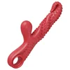 Polžni vibrator z ročajem (rdeč)