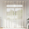 Voile zavjese s ušicama 2 kom krem 140x245 cm