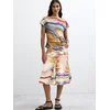 Desigual Majica marine / rjava / rumena / svetlo siva