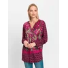 heine Bluza kaki/svetlo roza/temno roza